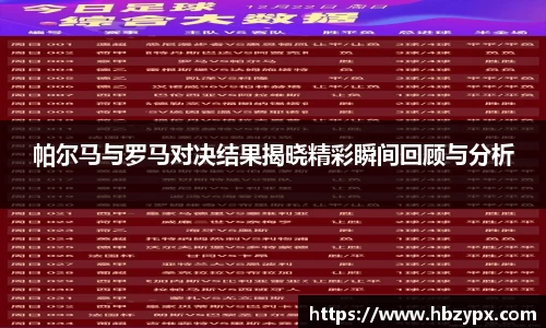 帕尔马与罗马对决结果揭晓精彩瞬间回顾与分析